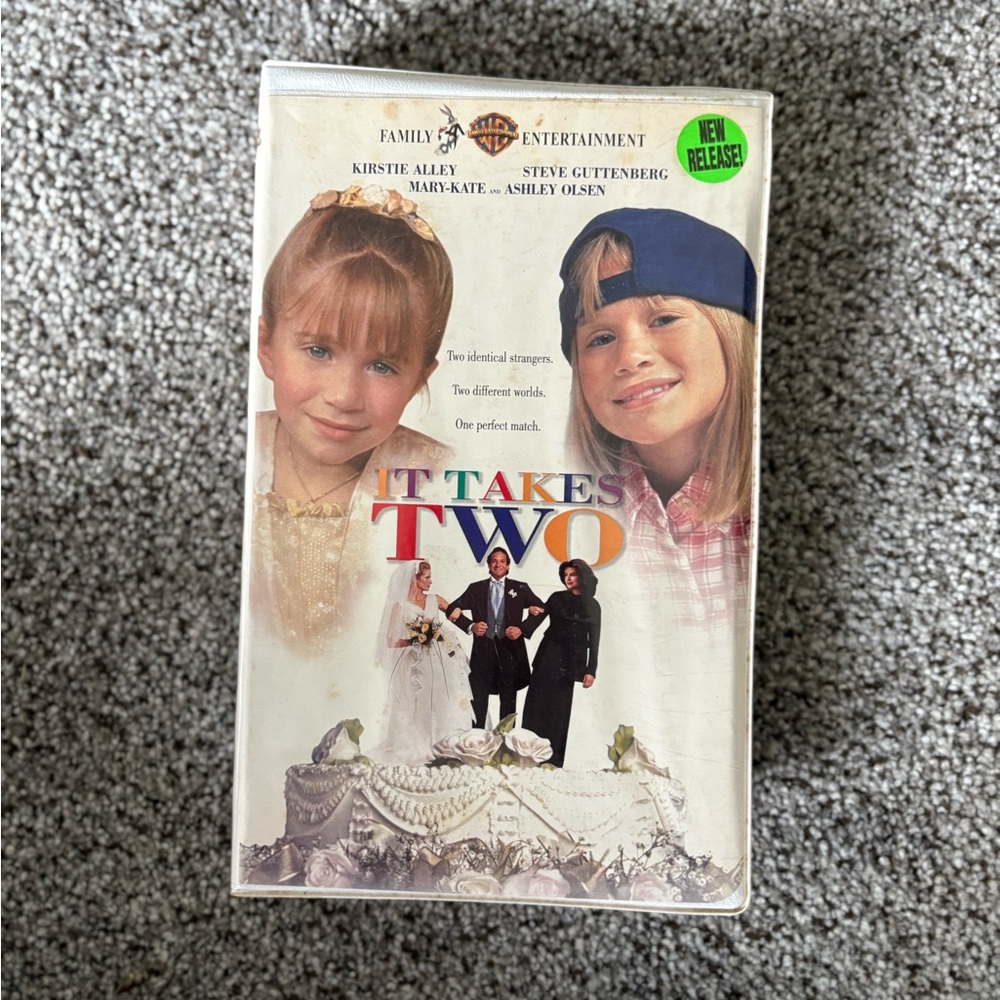 Warner Bros. It Takes Two VHS - White and Black Cover
